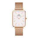 Reloj Quadro Pressed Melrose en oro rosa y blanco