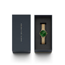 Reloj pequeño de oro verde esmeralda