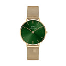 Reloj pequeño de oro verde esmeralda