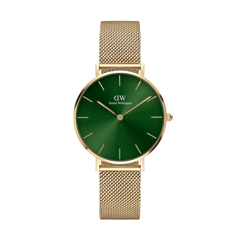 Reloj pequeño de oro verde esmeralda