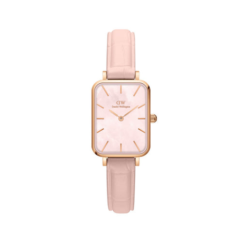 Reloj Quadro Pressed Rouge de nácar rosa en oro rosa