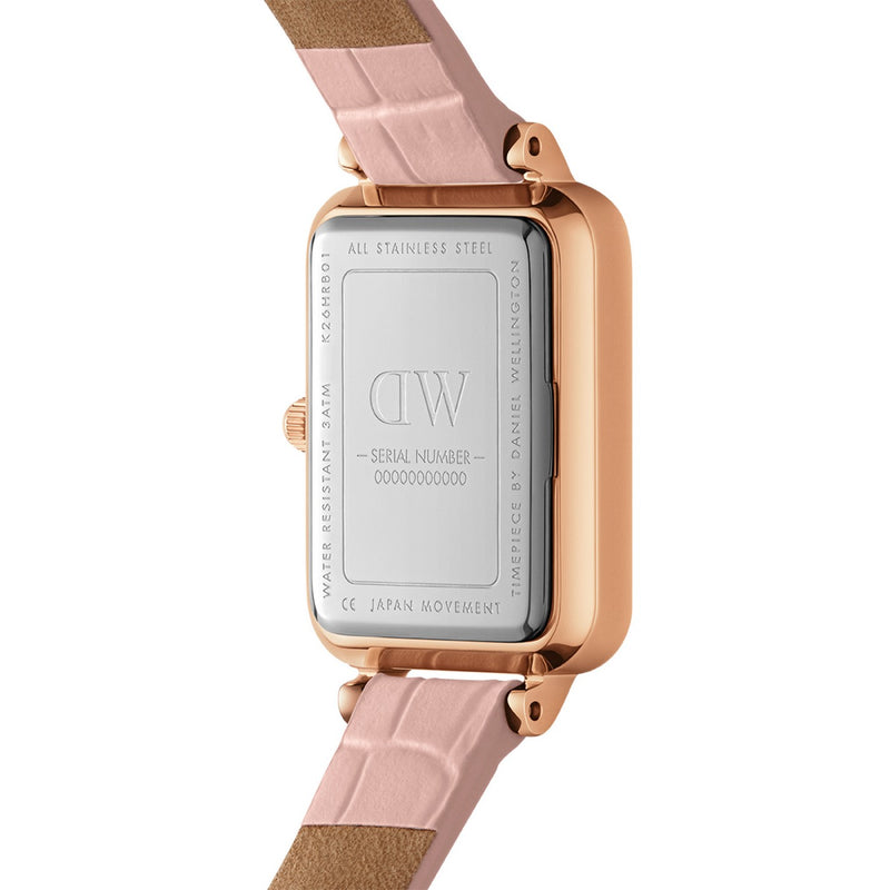 Reloj Quadro Pressed Rouge de nácar rosa en oro rosa