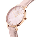 Reloj Petite Rouge de nácar rosa en oro rosa