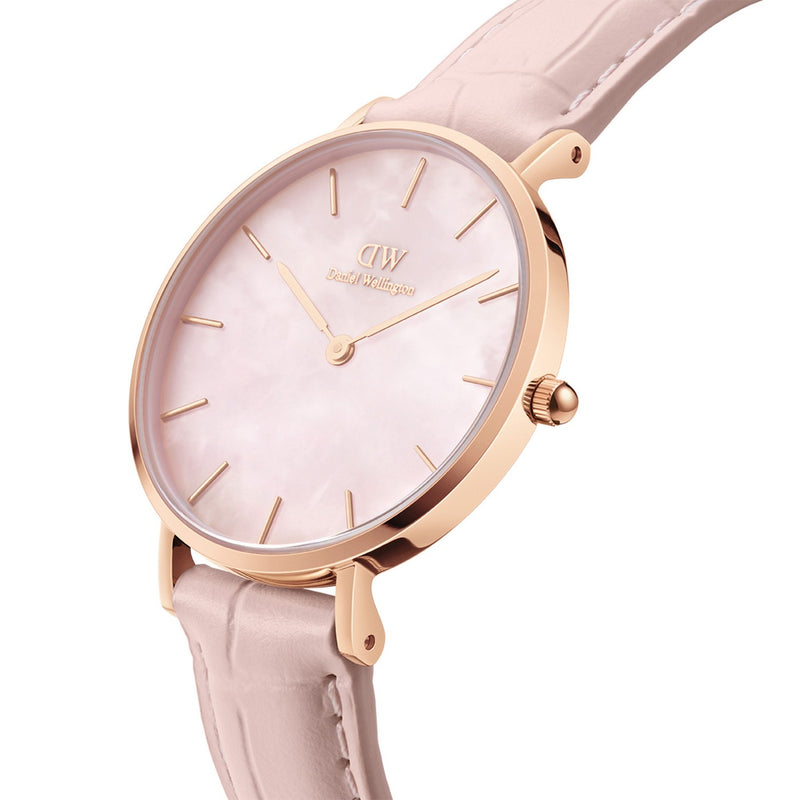 Reloj Petite Rouge de nácar rosa en oro rosa
