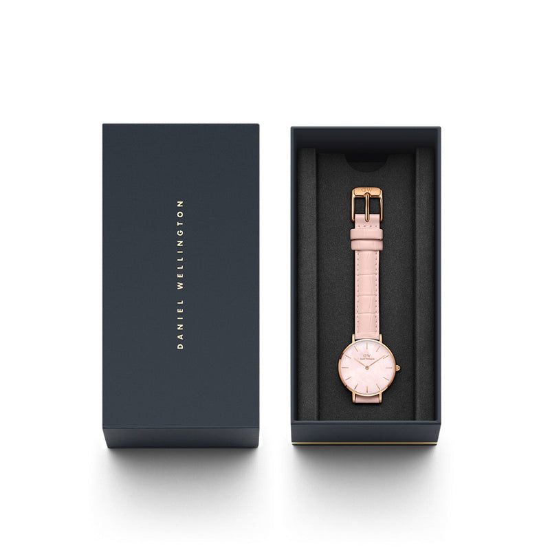 Reloj Petite Rouge de nácar rosa en oro rosa