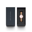 Reloj Petite Melrose Pearl de nácar rosa en oro rosa