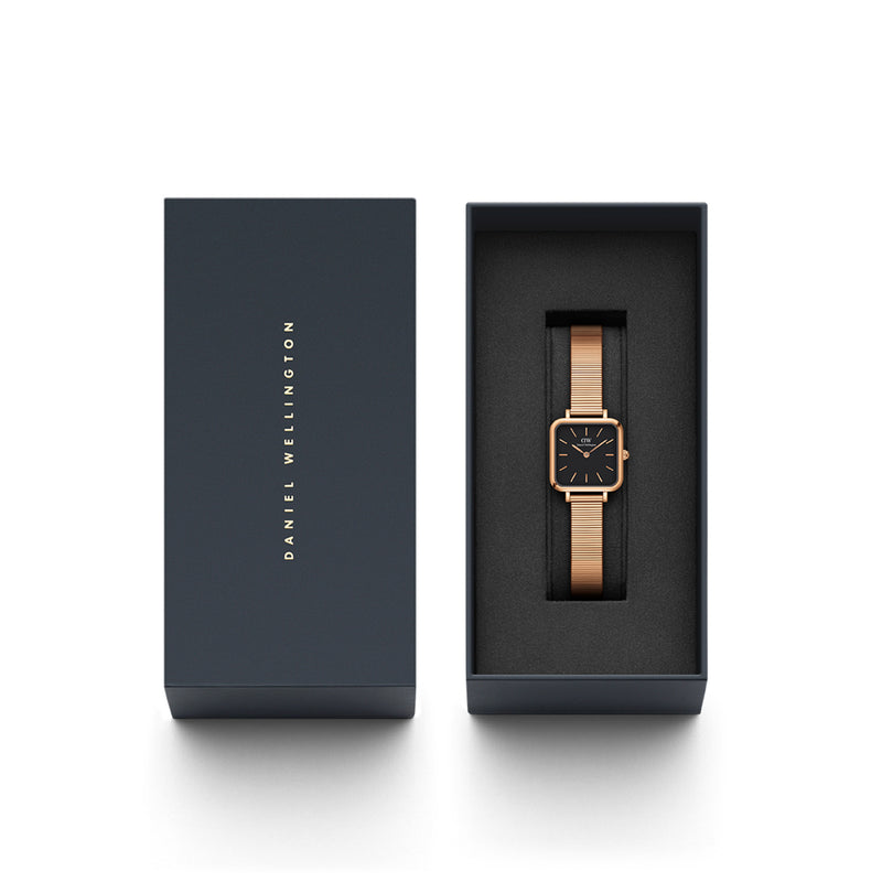 Montre Quadro Studio Rose Gold Black