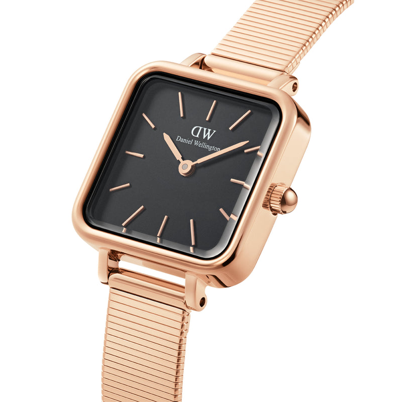 Montre Quadro Studio Rose Gold Black