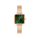 Montre Quadro Studio Emerald Rose Gold
