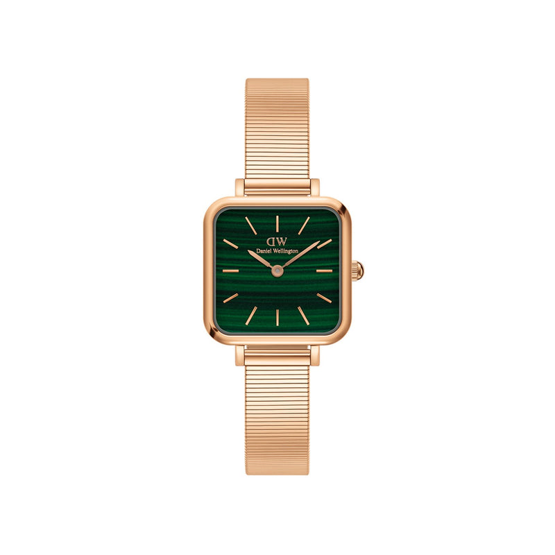 Reloj Quadro Studio verde oro rosa