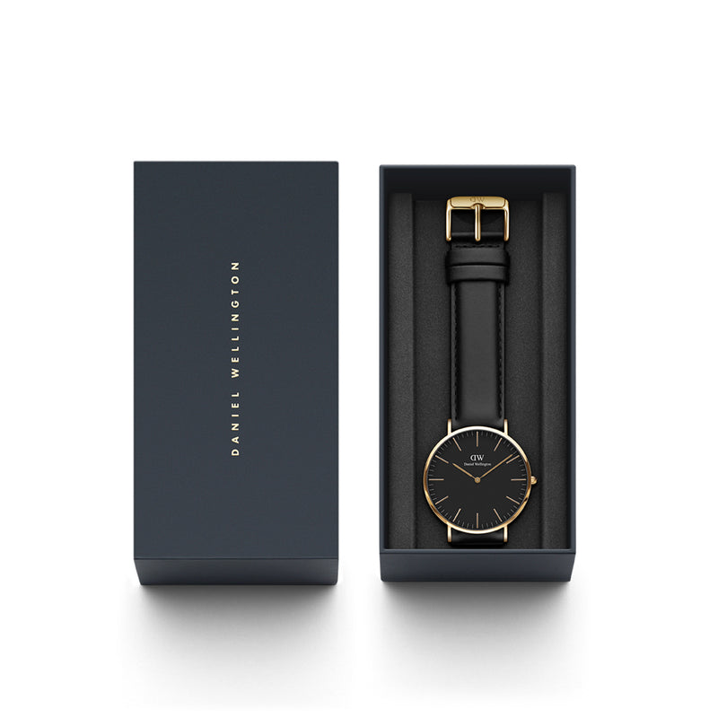 Reloj clásico Sheffield de oro negro