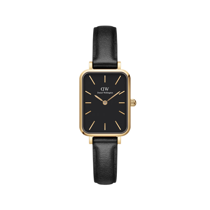 Quadro Pressed Sheffield Black Gold Watch