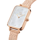 Quadro Lumine Mop White Rose Gold Watch