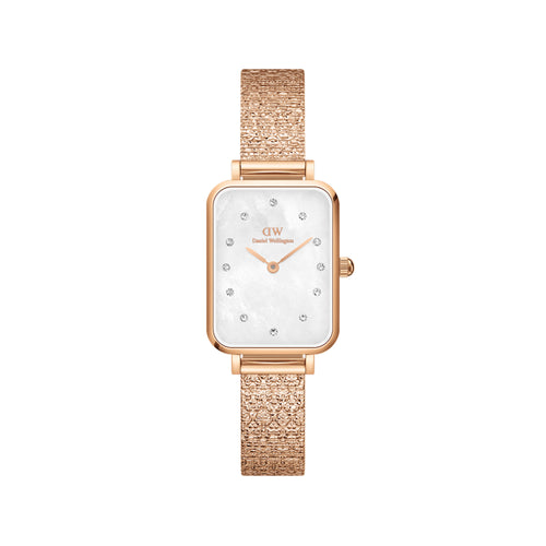 Reloj Quadro Lumine Mop de oro rosa blanco