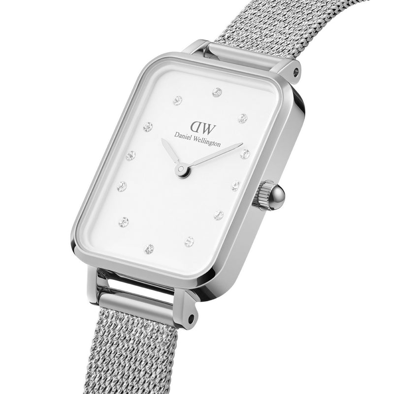 Montre Quadro Lumine Pressed Sterling Eggshell White Silver
