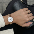 Reloj Petite Lumine 5 Link Melrose White Mother Of Pearl Rose Gold