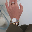 Petite Lumine 5-Link G/S White Tt G/S Watch