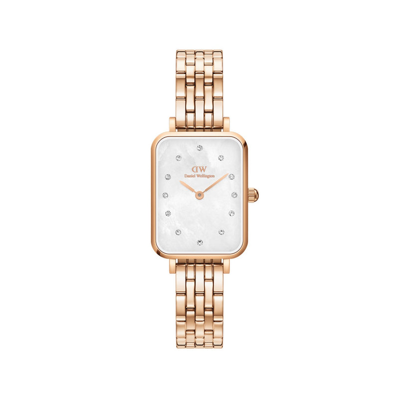 Quadro Lumine 5 Link Watch Melrose White Mother Of Pearl Rose Gold