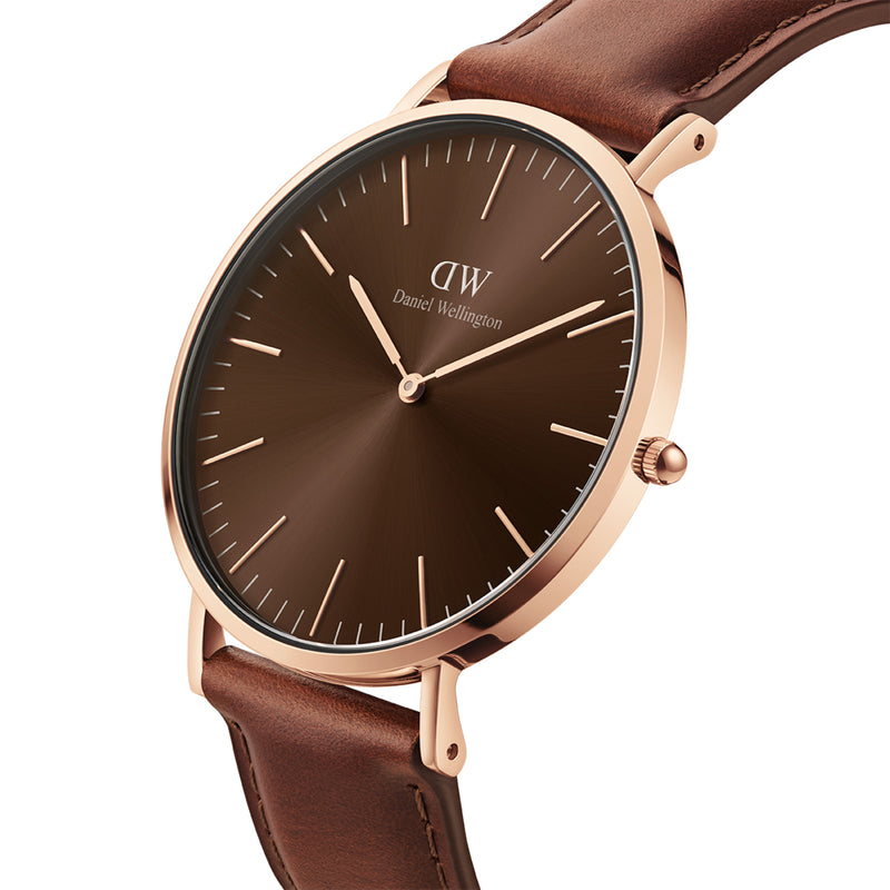 Montre Classic St Mawes Rose Gold Amber