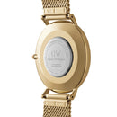 Reloj clásico de malla de ónix y oro negro