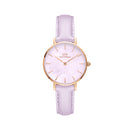 Montre Petite Purple Leather Rose Gold Purple Mop
