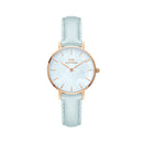 Petite Bluebell Blue Mother Of Pearl Rose Gold