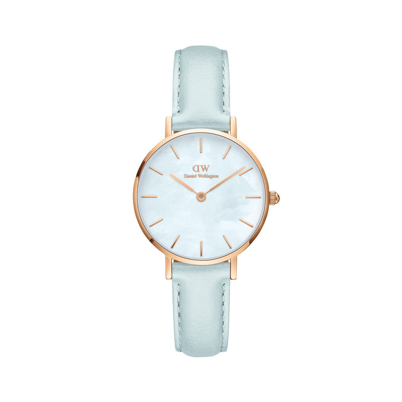 Petite Bluebell Blue Mother Of Pearl Rose Gold