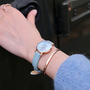 Petite Bluebell Blue Mother Of Pearl Rose Gold