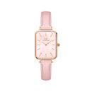 Quadro Pink Leather Rose Gold Pink Mop Watch