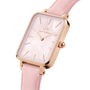 Quadro Pink Leather Rose Gold Pink Mop Watch