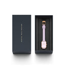 Reloj Quadro de cuero morado, oro rosa y morado