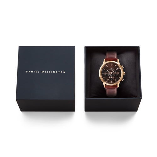 Montre Iconic Chronograph St Mawes Rose Gold Amber