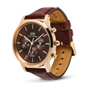 Iconic Chronograph St Mawes Rose Gold Amber Watch