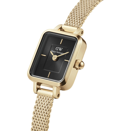 Montre Quadro Mini Everose Goldold Onyx