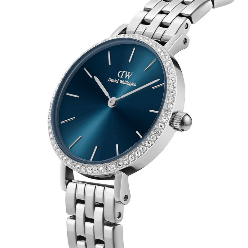 Small Bezel 5-Link Arctic Sunray Silver Watch