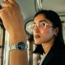 Small Bezel 5-Link Arctic Sunray Silver Watch