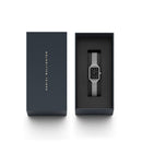 Reloj de fregona negro de ley con bisel Quadro Lumine