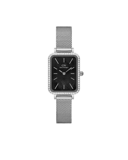 Reloj de fregona negro de ley con bisel Quadro Lumine