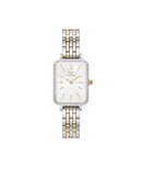 Reloj Quadro Bisel 5-Link Blanco Mop Tt G/S Tt G/S