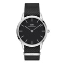 Iconic Black Nato Black Silver Watch