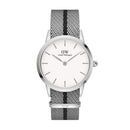 Iconic Gray Nato White Silver Watch