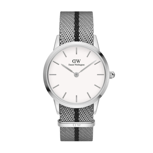 Montre Iconic Grey Nato White Silver