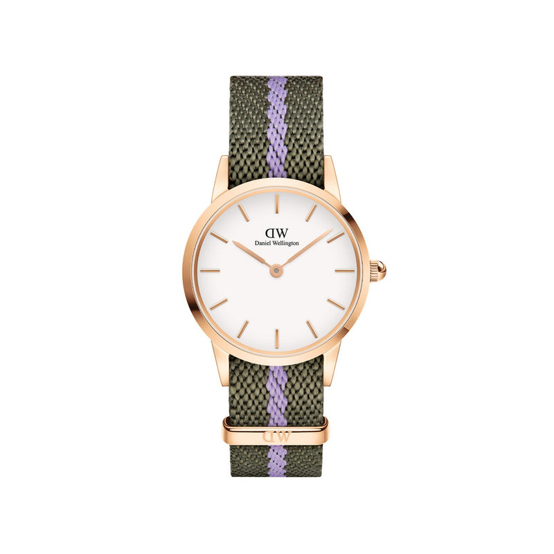 Reloj icónico de oro rosa, verde, morado y rosa de la OTAN