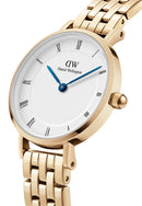 Montre Petite Roman Numerals 5 Link Gold