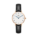 Reloj blanco de oro rosa Sheffield con números romanos pequeños
