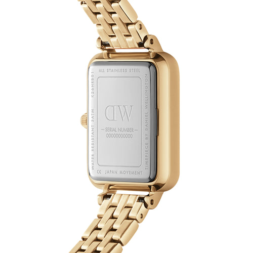 Montre Quadro Roman Numerals 5-link White