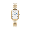 Montre Quadro Roman Numerals 5-link White
