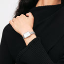 Montre Quadro Roman Numerals Sterling White
