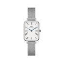 Montre Quadro Roman Numerals Sterling White