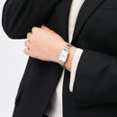 Montre Quadro Roman Numerals 5-link White